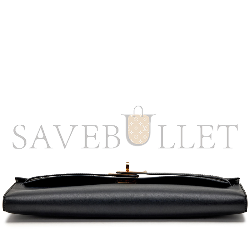 H**me5 black swift kelly cut gold hardware (31*13*2.5cm)